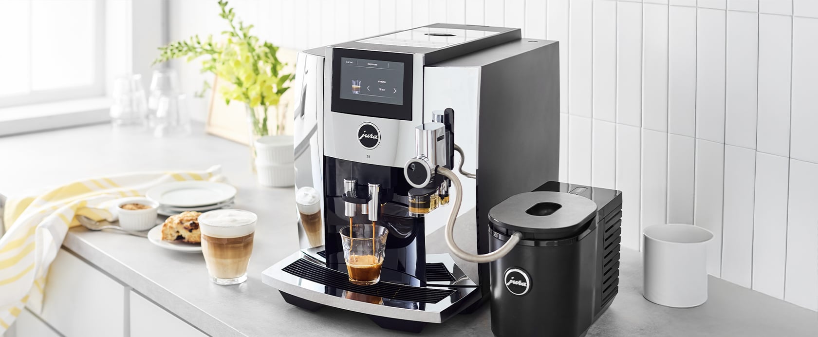 Jura S8 stainless steel coffee and espresso machine